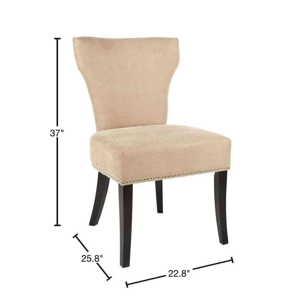 Jappic Light Gold/Black Side Chair (Set of 2) by SAFAVIEH 4 Jappic Light Gold/Black Side Chair (Set of 2) by SAFAVIEH - Image 2