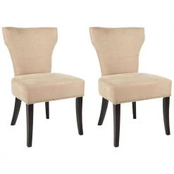 Jappic Light Gold/Black Side Chair (Set of 2) by SAFAVIEH 12 Jappic Light Gold/Black Side Chair (Set of 2) by SAFAVIEH -Safavieh Sales Store wheat espresso safavieh accent chairs mcr4706e set2 c3 1000