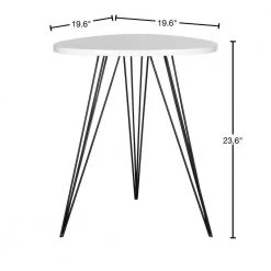 Wolcott White/Black Side Table by SAFAVIEH -Safavieh Sales Store white black safavieh end side tables fox4207a 40 1000