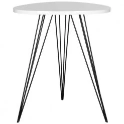 Wolcott White/Black Side Table by SAFAVIEH