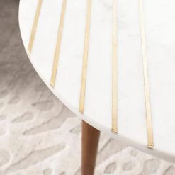 Valerie White/Brown End Table by SAFAVIEH -Safavieh Sales Store white brass safavieh end side tables acc7202a 31 1000