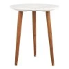 Valerie White/Brown End Table by SAFAVIEH -Safavieh Sales Store white brass safavieh end side tables acc7202a 64 1000