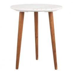 Valerie White/Brown End Table by SAFAVIEH