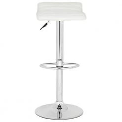 Kemonti Adjustable Height Chrome Swivel Cushioned Bar Stool by SAFAVIEH
