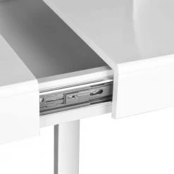 Berkley 54 in. White/Chrome 1-Drawer Writing Desk by SAFAVIEH -Safavieh Sales Store white chrome safavieh writing desks fox2200a 77 1000