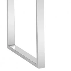 Metropolitan 48 in. 1-Drawer Brown/White/Chrome Writing Desk by SAFAVIEH -Safavieh Sales Store white chrome safavieh writing desks fox2203a c3 1000