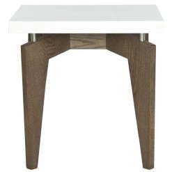Josef White/Dark Brown End Table by SAFAVIEH