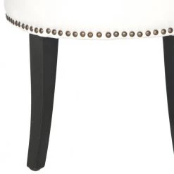 Georgia White Vanity Stool by SAFAVIEH -Safavieh Sales Store white espresso safavieh makeup vanities mcr4546t 76 1000