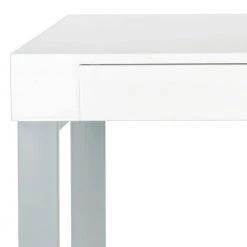 Barton 48 in. White/Gray 2-Drawer Writing Desk by SAFAVIEH -Safavieh Sales Store white gray safavieh writing desks fox2206a 4f 1000