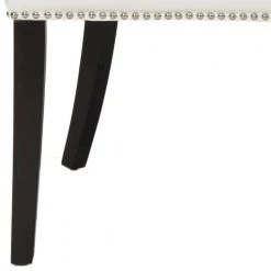 Lester 19 in. Black/White Leather Dining Chair (Set of 2) by SAFAVIEH -Safavieh Sales Store white leather espresso safavieh dining chairs mcr4709n set2 c3 1000