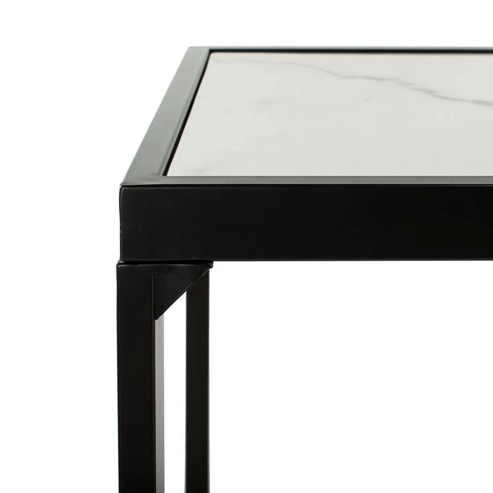 Zuri 48 in. White/Black Console Table by SAFAVIEH 9 Zuri 48 in. White/Black Console Table by SAFAVIEH - Image 7
