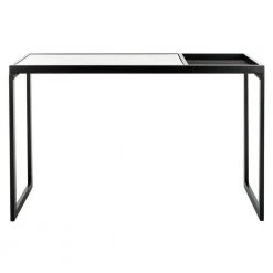 Zuri 48 in. White/Black Console Table by SAFAVIEH