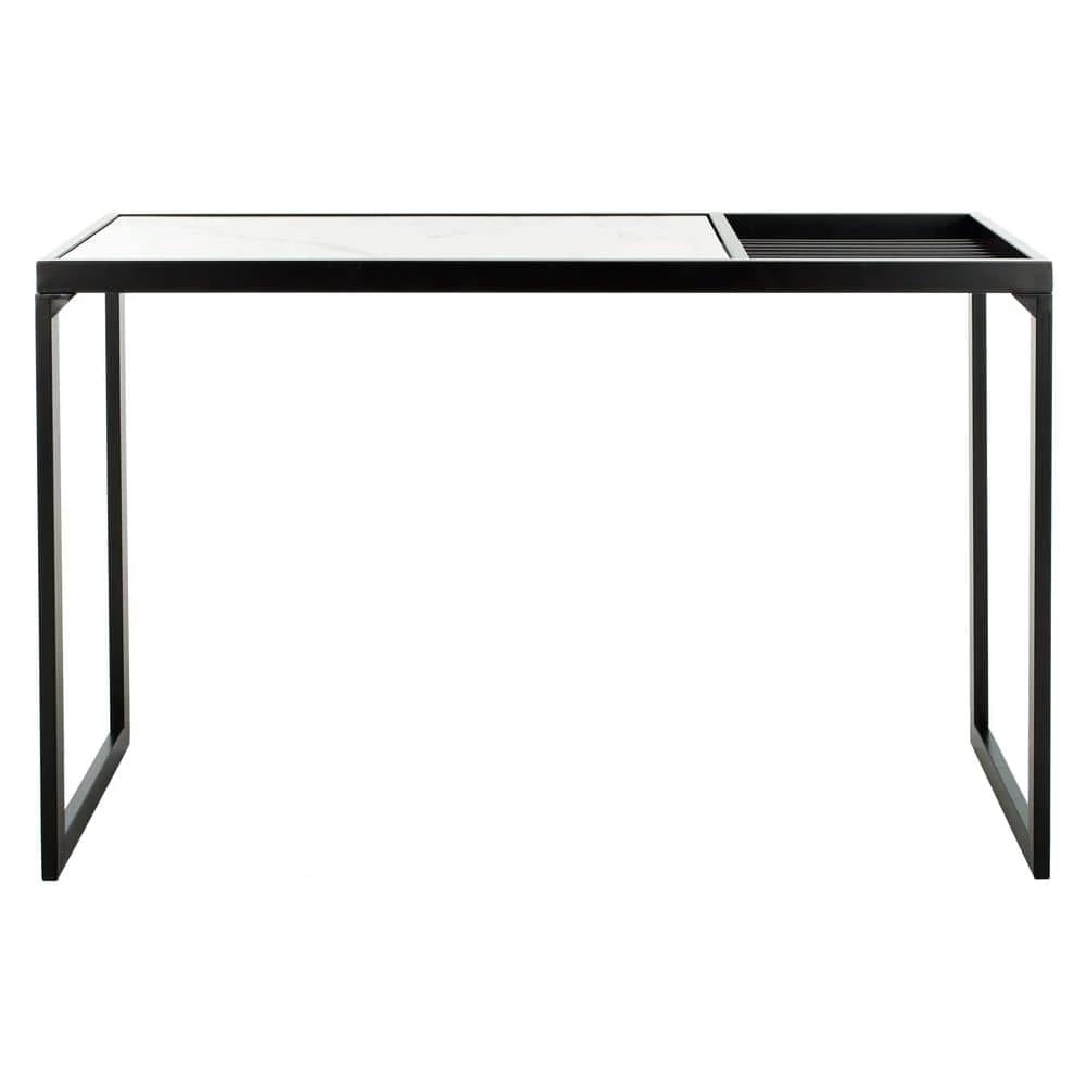 Zuri 48 in. White/Black Console Table by SAFAVIEH 3 Zuri 48 in. White/Black Console Table by SAFAVIEH
