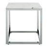Bethany White/Chrome End Table by SAFAVIEH -Safavieh Sales Store white marble chrome safavieh end side tables acc6201b 64 1000