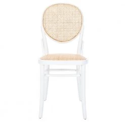 Sonia White/Beige Cane Wicker Dining Chair (Set of 2) by SAFAVIEH -Safavieh Sales Store white natural safavieh dining chairs dch9504a set2 1d 1000