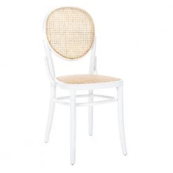 Sonia White/Beige Cane Wicker Dining Chair (Set of 2) by SAFAVIEH -Safavieh Sales Store white natural safavieh dining chairs dch9504a set2 4f 1000