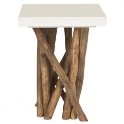 Hartwick White/Beige Side Table by SAFAVIEH 9 Hartwick White/Beige Side Table by SAFAVIEH -Safavieh Sales Store white natural safavieh end side tables fox1019a c3 1000