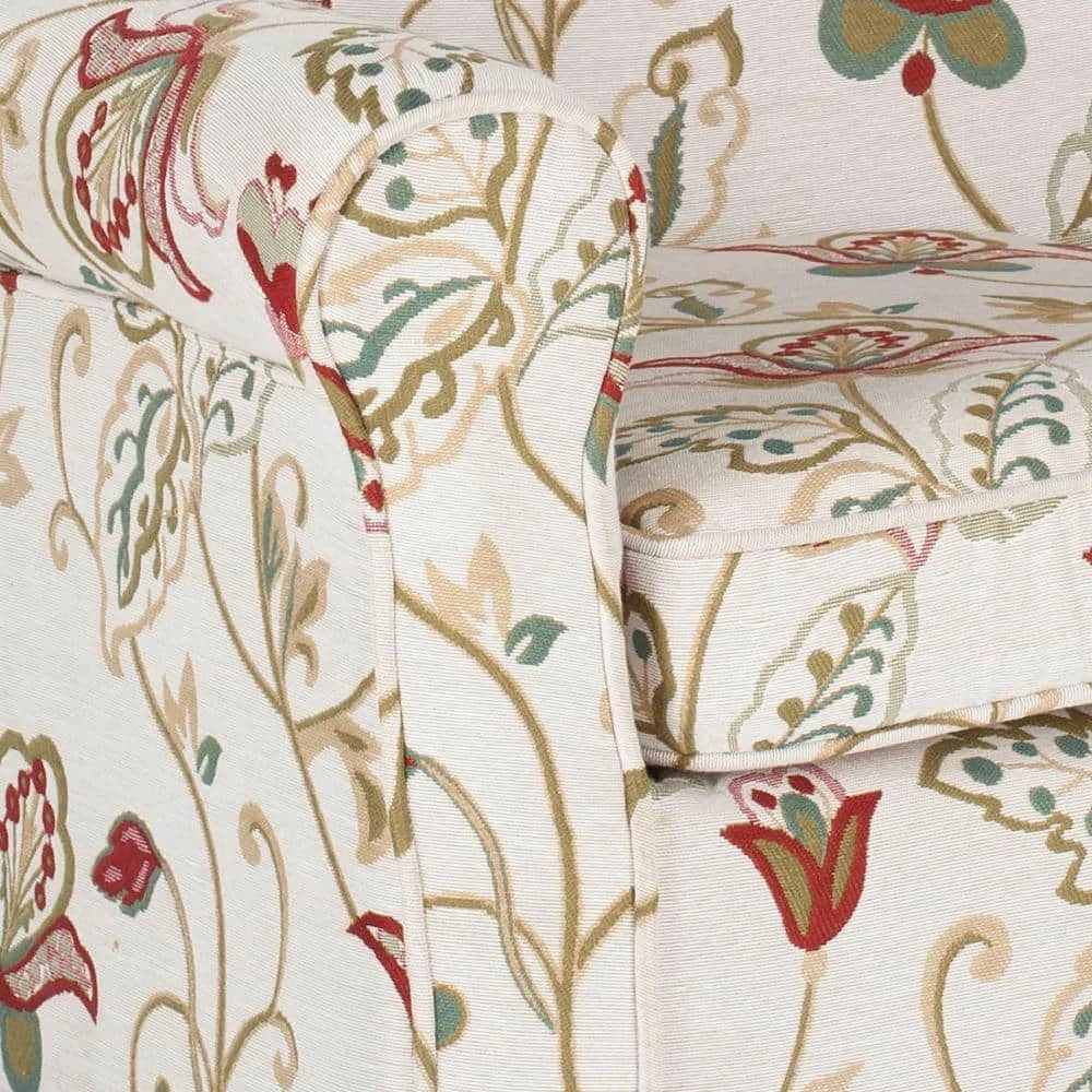 Hazina White/Red Club Arm Chair by SAFAVIEH 7 Hazina White/Red Club Arm Chair by SAFAVIEH - Image 5