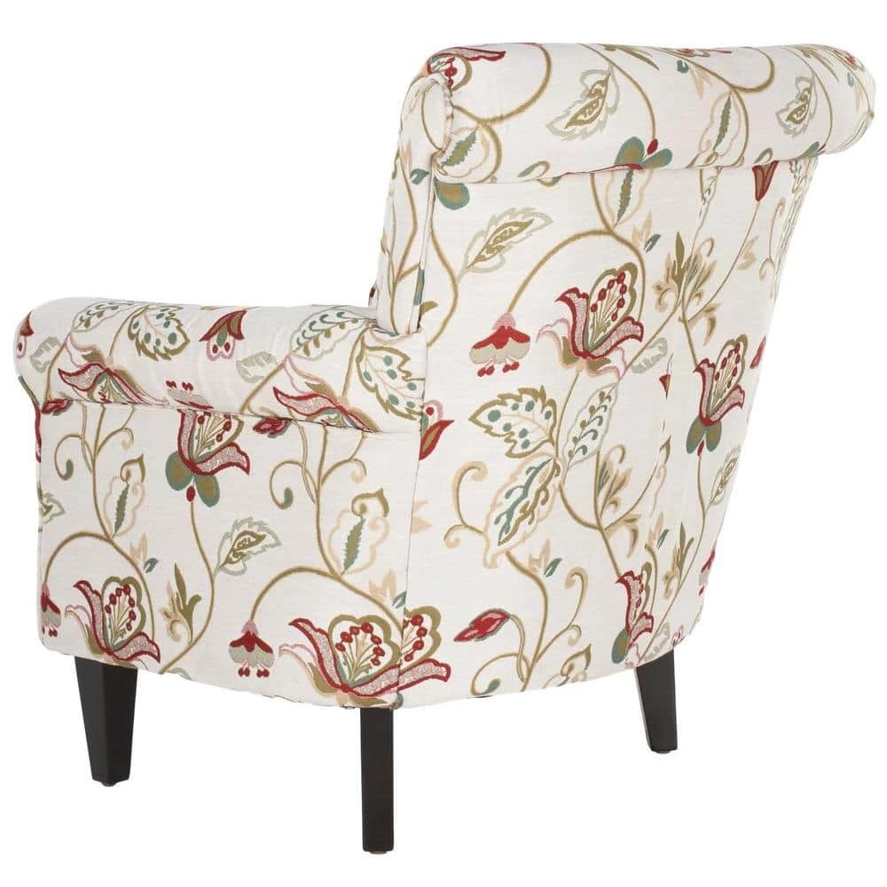 Hazina White/Red Club Arm Chair by SAFAVIEH 6 Hazina White/Red Club Arm Chair by SAFAVIEH - Image 4