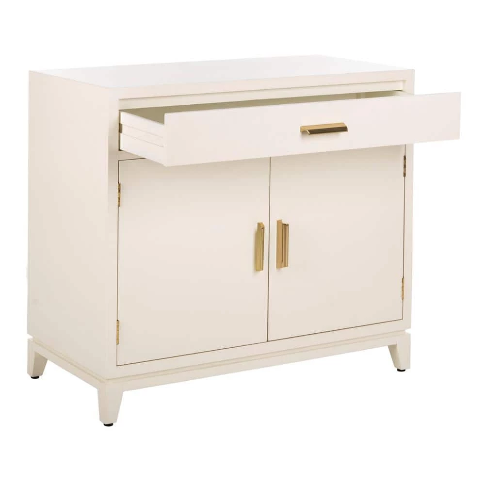 Nigel 1-Drawer White Nightstand Chest by SAFAVIEH 10 Nigel 1-Drawer White Nightstand Chest by SAFAVIEH - Image 8