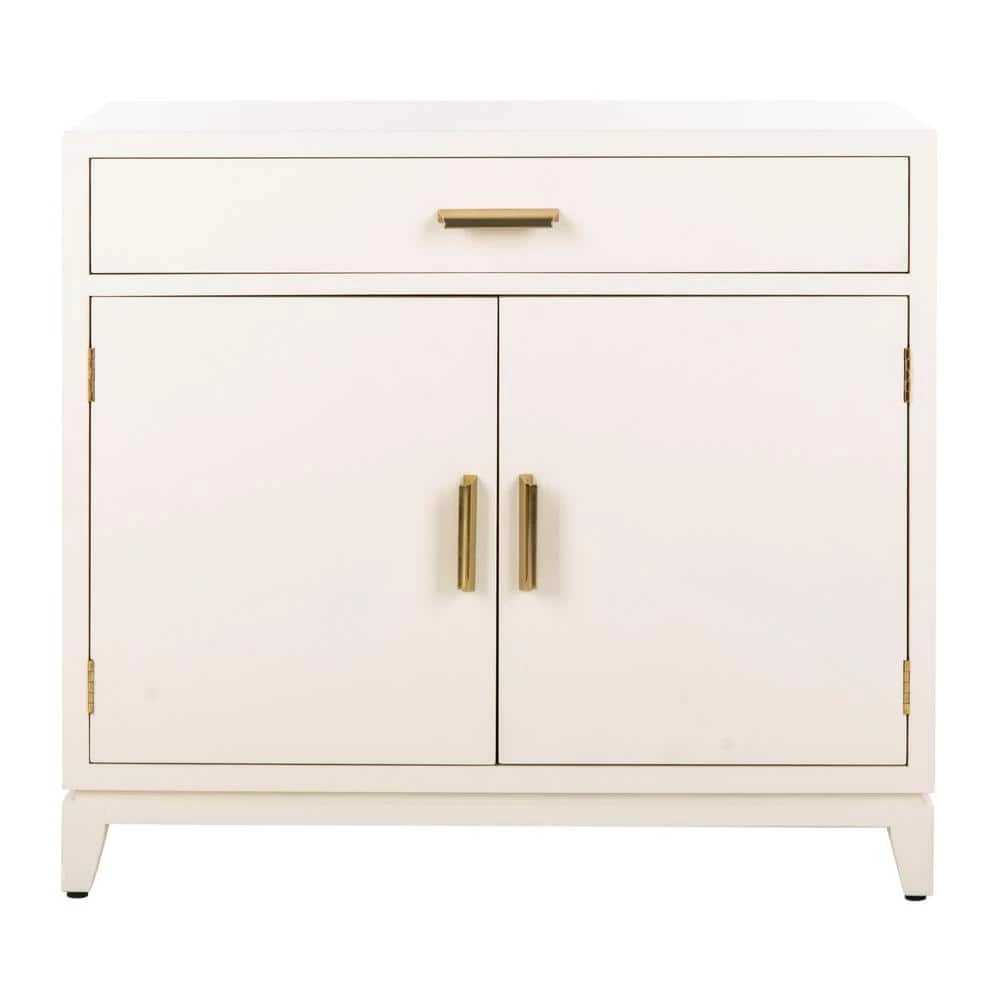 Nigel 1-Drawer White Nightstand Chest by SAFAVIEH 9 Nigel 1-Drawer White Nightstand Chest by SAFAVIEH - Image 7