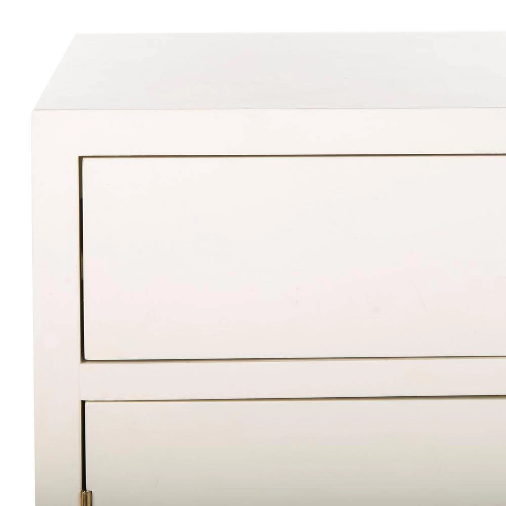 Nigel 1-Drawer White Nightstand Chest by SAFAVIEH 13 Nigel 1-Drawer White Nightstand Chest by SAFAVIEH - Image 11