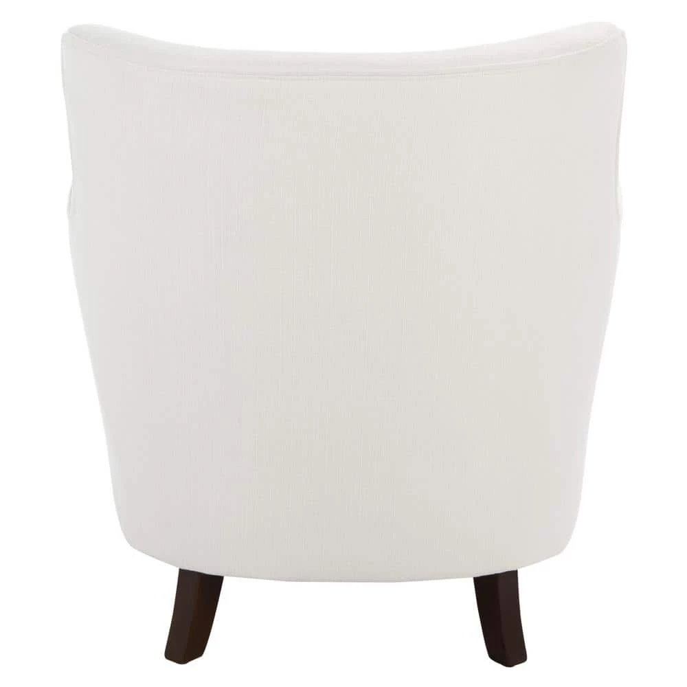 Levin White Upholstered Accent Chairs by SAFAVIEH 8 Levin White Upholstered Accent Chairs by SAFAVIEH - Image 6