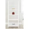 72.2 in. White Wood 5-shelf Ladder Bookcase with Open Back by SAFAVIEH -Safavieh Sales Store white safavieh bookcases bookshelves amh6544d 64 1000