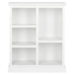 Maralah 30.1 in. 5-shelf White Wood Bookcase by SAFAVIEH -Safavieh Sales Store white safavieh bookcases bookshelves amh6634b c3 1000