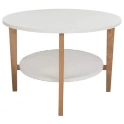 Woodruff 52 in. White/Brown Wood Coffee Table with Shelf by SAFAVIEH -Safavieh Sales Store white safavieh coffee tables fox8201a 1f 1000