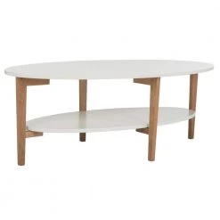 Woodruff 52 in. White/Brown Wood Coffee Table with Shelf by SAFAVIEH -Safavieh Sales Store white safavieh coffee tables fox8201a c3 1000