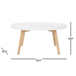 Rue 36 in. White Wood Coffee Table by SAFAVIEH -Safavieh Sales Store white safavieh coffee tables fox8207a 40 1000