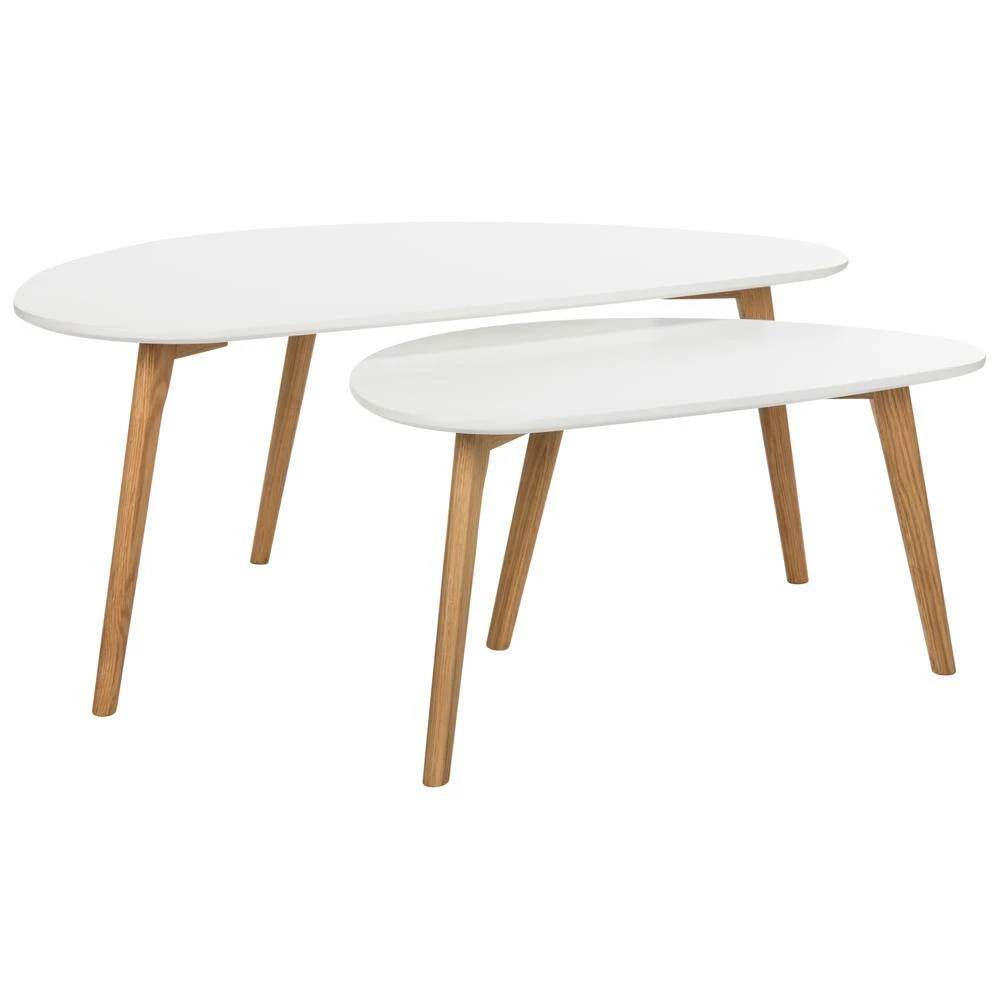Olida 48 in. White Wood Coffee Table by SAFAVIEH 6 Olida 48 in. White Wood Coffee Table by SAFAVIEH - Image 4