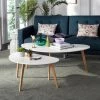 Olida 48 in. White Wood Coffee Table by SAFAVIEH