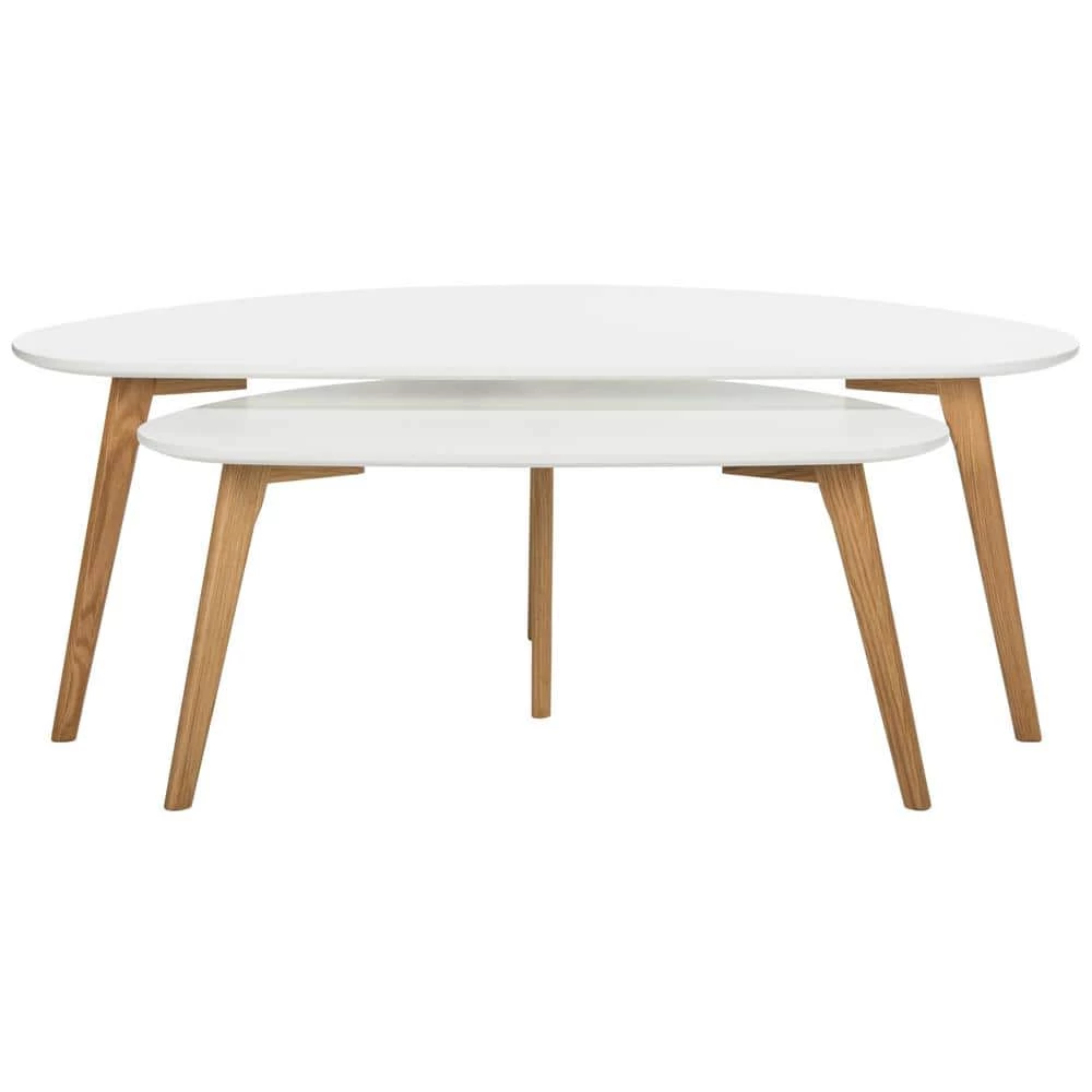 Olida 48 in. White Wood Coffee Table by SAFAVIEH 5 Olida 48 in. White Wood Coffee Table by SAFAVIEH - Image 3