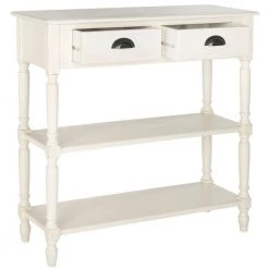 Salem 36 in. 2-Drawer White Wood Console Table by SAFAVIEH -Safavieh Sales Store white safavieh console tables amh5732b 4f 1000