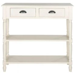 Salem 36 in. 2-Drawer White Wood Console Table by SAFAVIEH -Safavieh Sales Store white safavieh console tables amh5732b c3 1000
