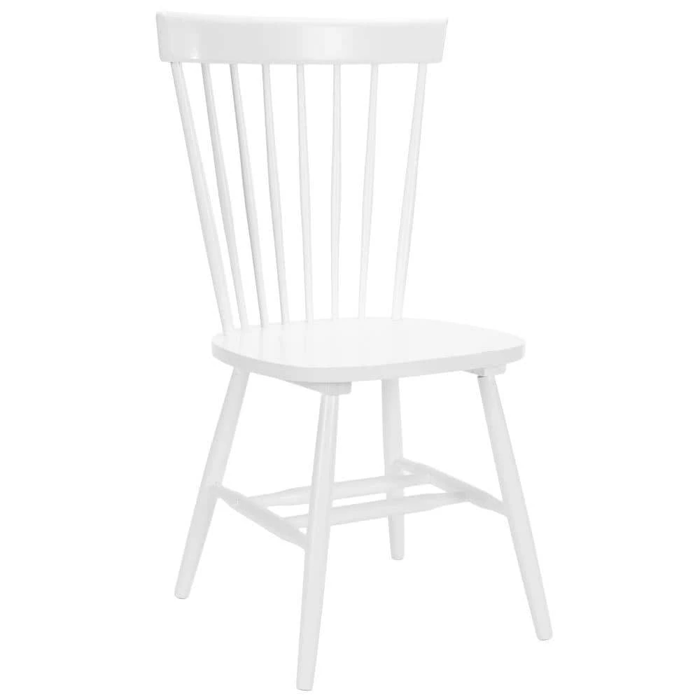 Riley White Wood Dining Chair (Set of 2) by SAFAVIEH 10 Riley White Wood Dining Chair (Set of 2) by SAFAVIEH - Image 8