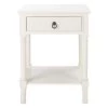 Haines 19 in. White Rectangle Wood Storage End Table by SAFAVIEH -Safavieh Sales Store white safavieh end side tables acc5720d 64 1000