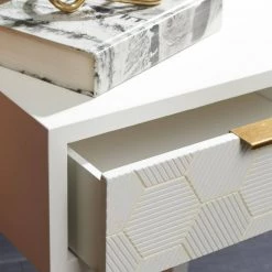 Keya 18 in. White Rectangle Wood Storage End Table by SAFAVIEH -Safavieh Sales Store white safavieh end side tables acc6601a 31 1000