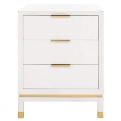 Baskin 18 in. White Rectangle Wood Storage End Table by SAFAVIEH