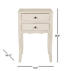 Lori White Storage End Table by SAFAVIEH 9 Lori White Storage End Table by SAFAVIEH -Safavieh Sales Store white safavieh end side tables amh6576a 40 1000