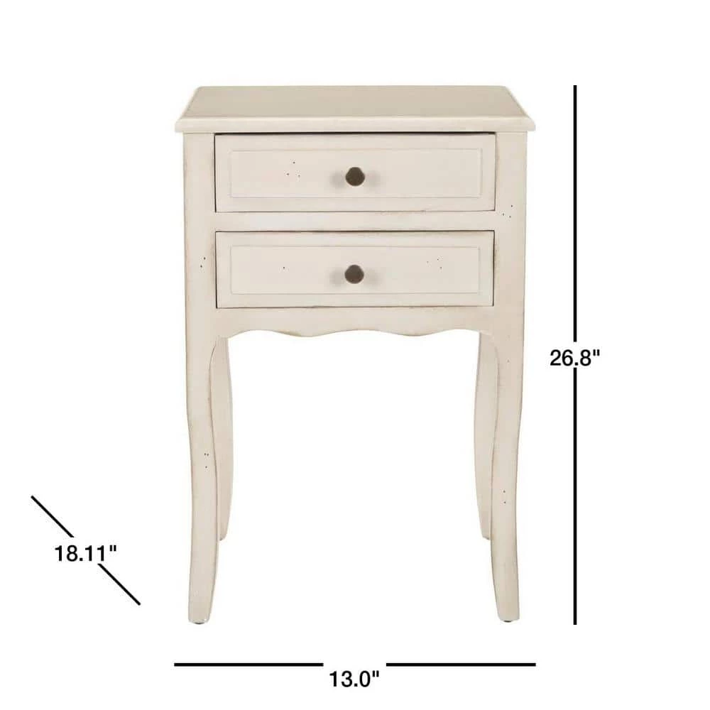Lori White Storage End Table by SAFAVIEH 5 Lori White Storage End Table by SAFAVIEH - Image 3