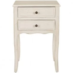 Lori White Storage End Table by SAFAVIEH