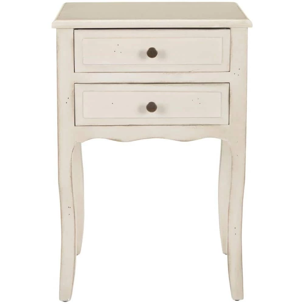 Lori White Storage End Table by SAFAVIEH 3 Lori White Storage End Table by SAFAVIEH