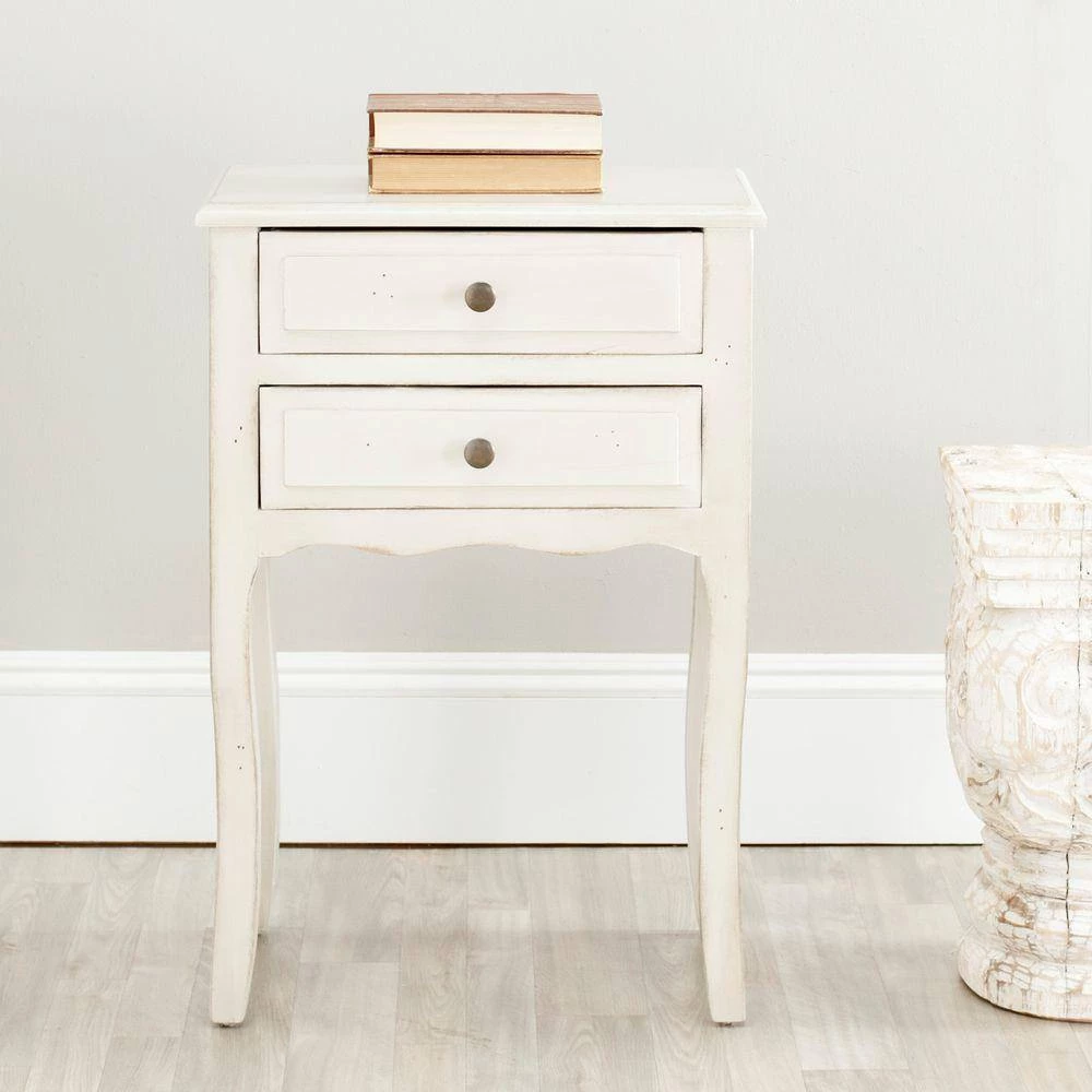 Lori White Storage End Table by SAFAVIEH 4 Lori White Storage End Table by SAFAVIEH - Image 2
