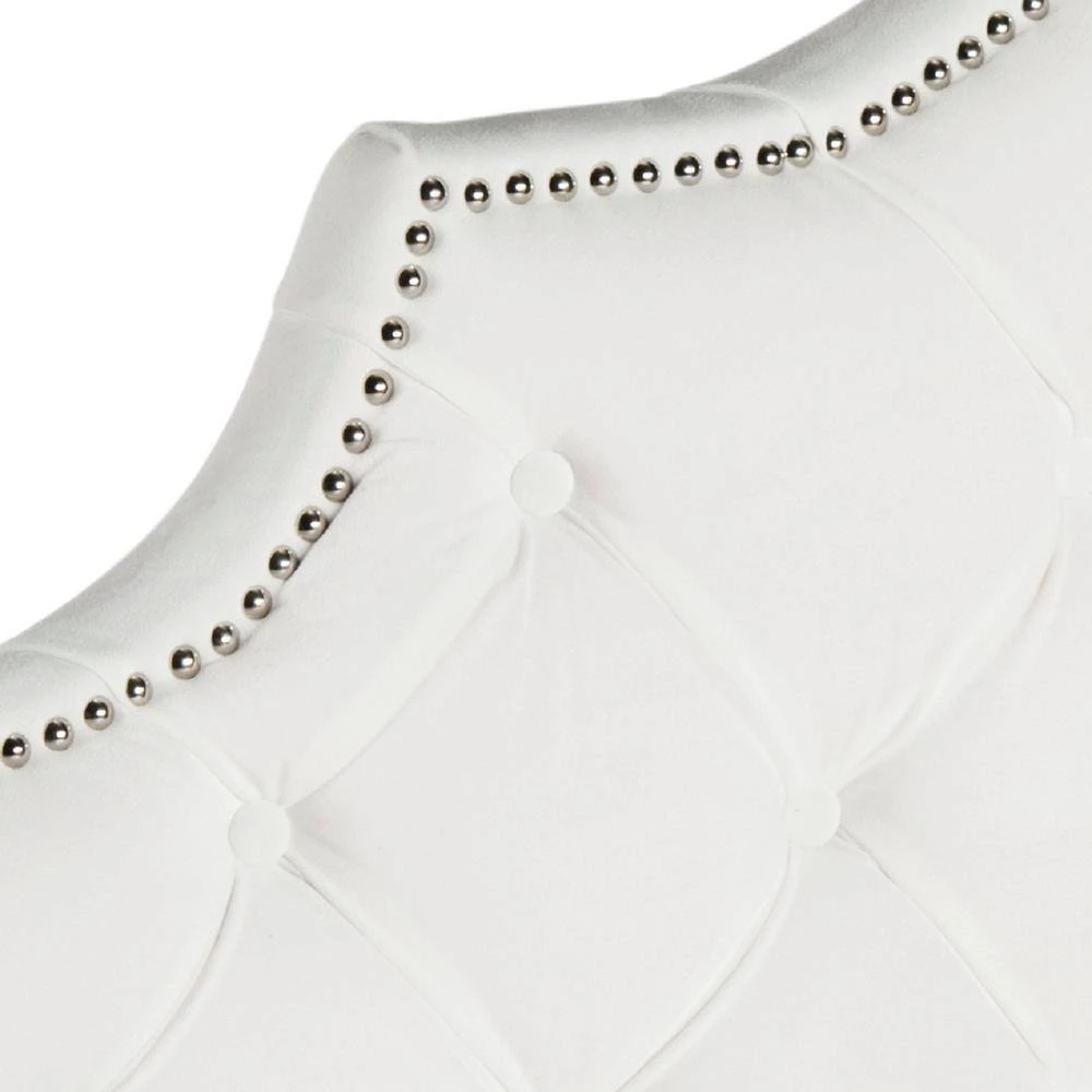 Arebelle White Full Upholstered Headboard by SAFAVIEH 6 Arebelle White Full Upholstered Headboard by SAFAVIEH - Image 4
