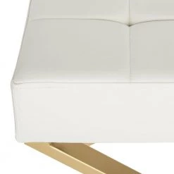 Badgley White Ottoman by SAFAVIEH -Safavieh Sales Store white safavieh ottomans fox2029b c3 1000