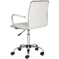 Jonika White Faux Leather Office Chair by SAFAVIEH -Safavieh Sales Store white safavieh task chairs fox7520a c3 1000