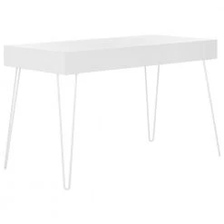 48 in. Rectangular White 2 Drawer Writing Desk with Built-In Storage by SAFAVIEH 20 48 in. Rectangular White 2 Drawer Writing Desk with Built-In Storage by SAFAVIEH -Safavieh Sales Store white safavieh writing desks fox2225a 44 1000